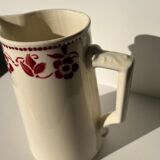 Large pitcher Badonviller red flowers