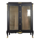 Blackened wooden bookcase display case from the Napoleon III period