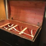 Black fabric top travel trunk