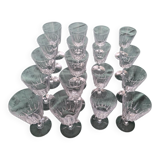 Arques crystal glassware service, Versailles pattern, France (set of 18)