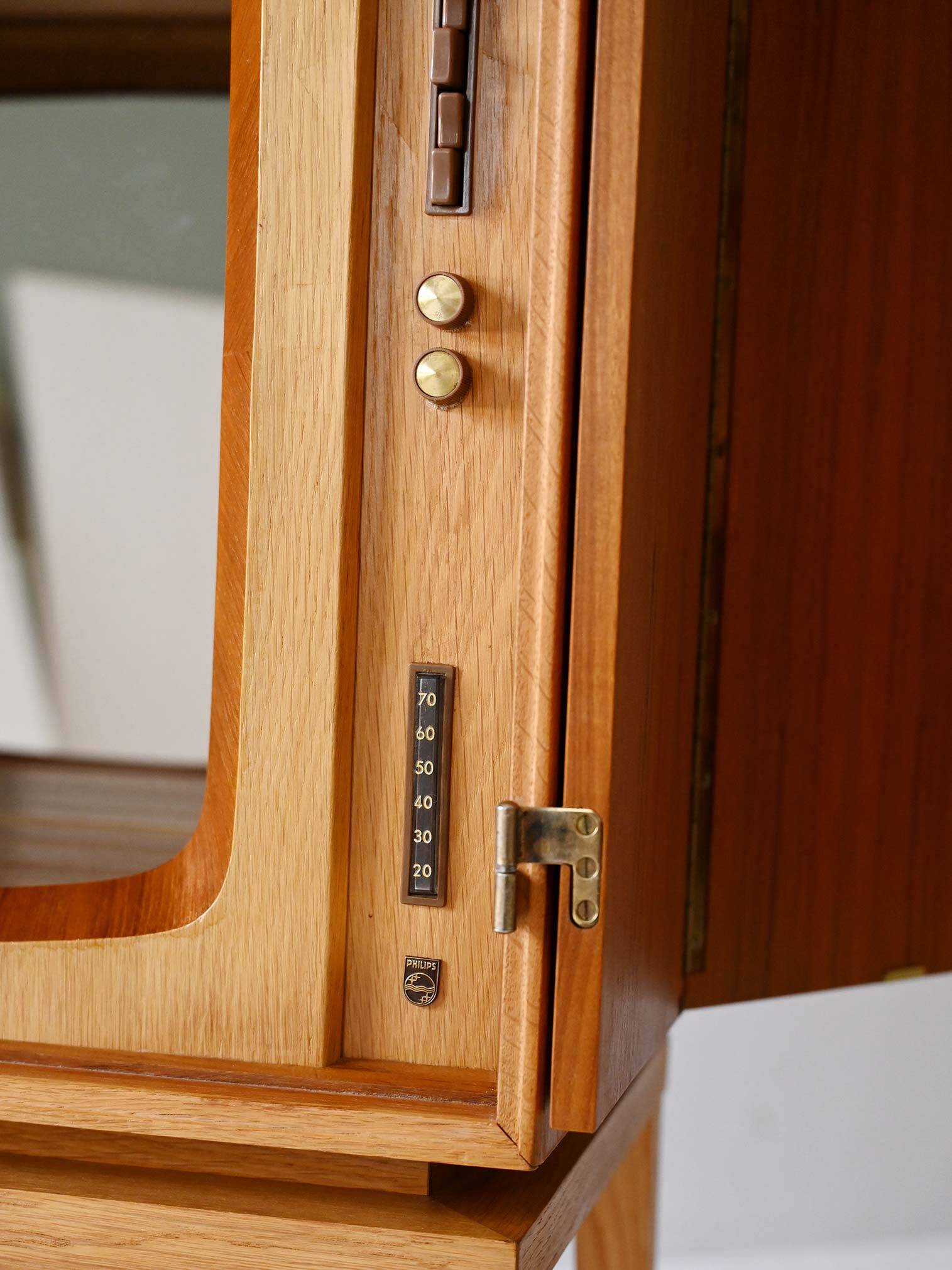 Meuble bar scandinave vintage en teck, années 1950