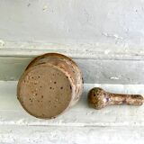 Pyrite sandstone mortar and its pestle