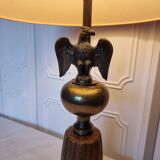 Imposing 1950s German table lamp with a milk figure