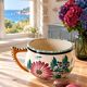 Breakfast cup HB Quimper – earthenware with rich Breton and floral decoration