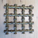 Brass bamboo imitation flat bottom