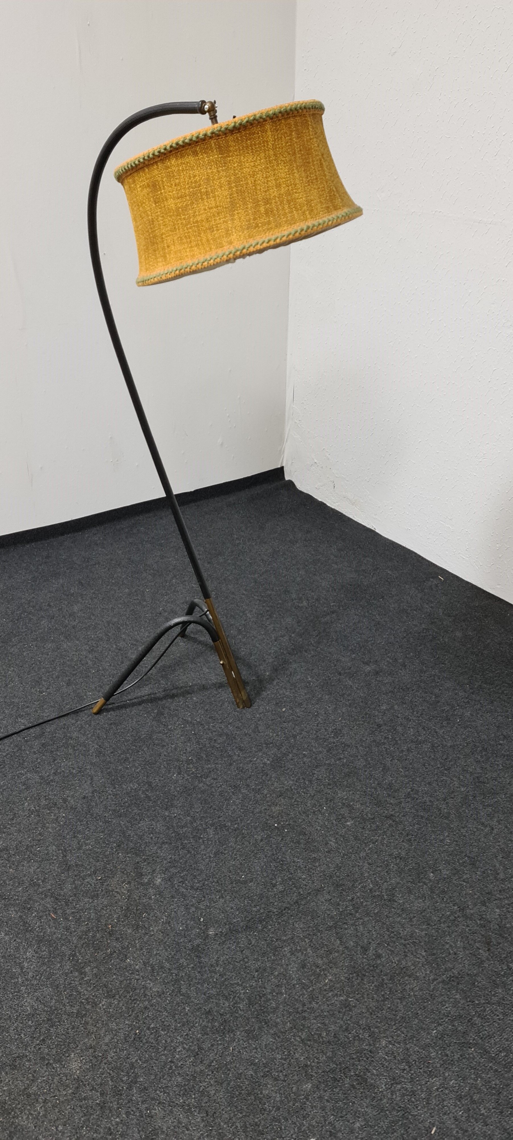 Vintage from the 50s curved floor lamp .