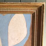 Abstract painting on wood panel