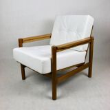 Vintage Armchair in White Ivory, 1970s