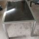 Dining table in chromed steel and smoked glass top, 1969