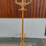 parrot coat rack, light wood