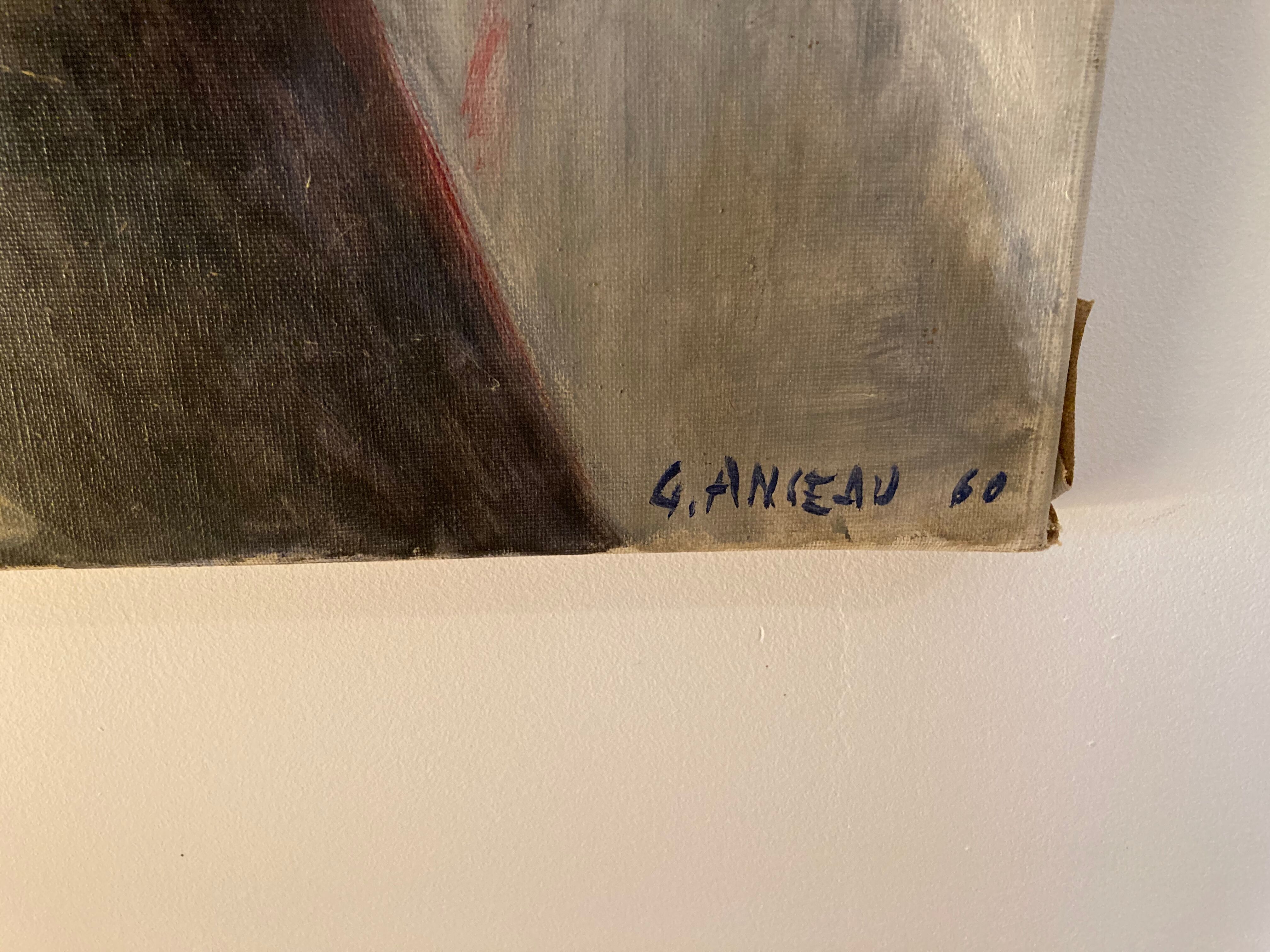 Oil on canvas scene of life