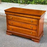 Louis Philippe wooden chest of drawers with 3 drawers