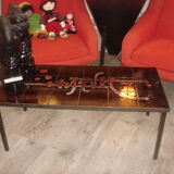 1960 coffee table, painted earthenware