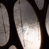 Wall light in cherry wood and rice paper, prod. Steelline 1980