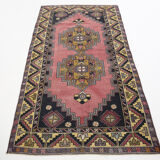 Tapis Oushak rose 4x7 fait main, 120x214Cm
