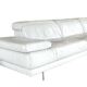 Corner sofa, white leather sofa