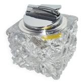 Mechero de cristal tallado. España, 1980s.