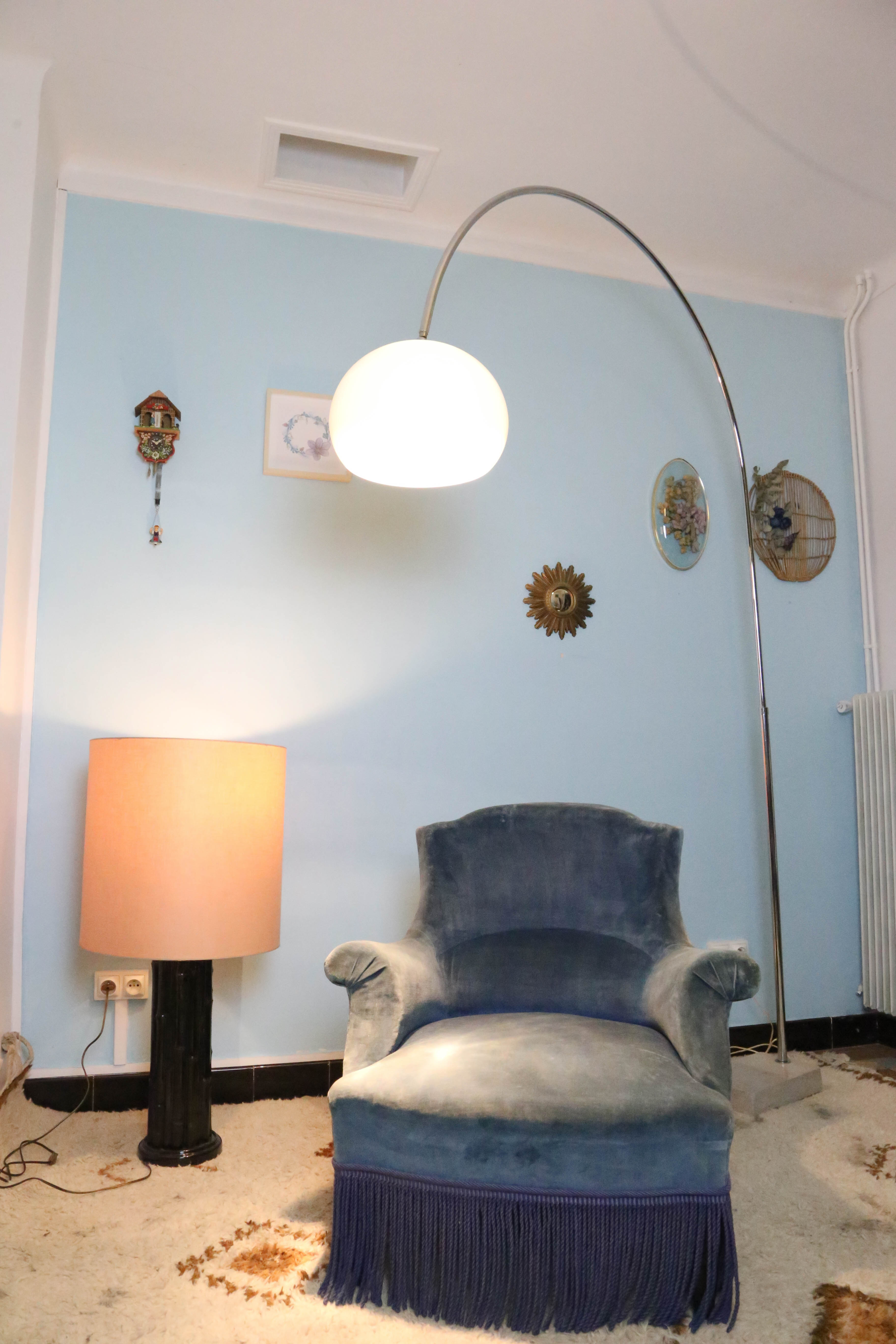 Vintage arc floor lamp, circa 1970
