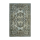 Hand-Knotted Carved Anatolian 1970s 173 cm x 267 cm Blue Carpet