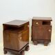 Pair of Art Deco bedside tables in walnut — Italy, 1930-1940