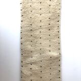 Moroccan Berber carpet corridor Beni Ouarain with black polka dots 2.97x0.77m
