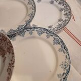 8 mismatched ironstone dinner plates