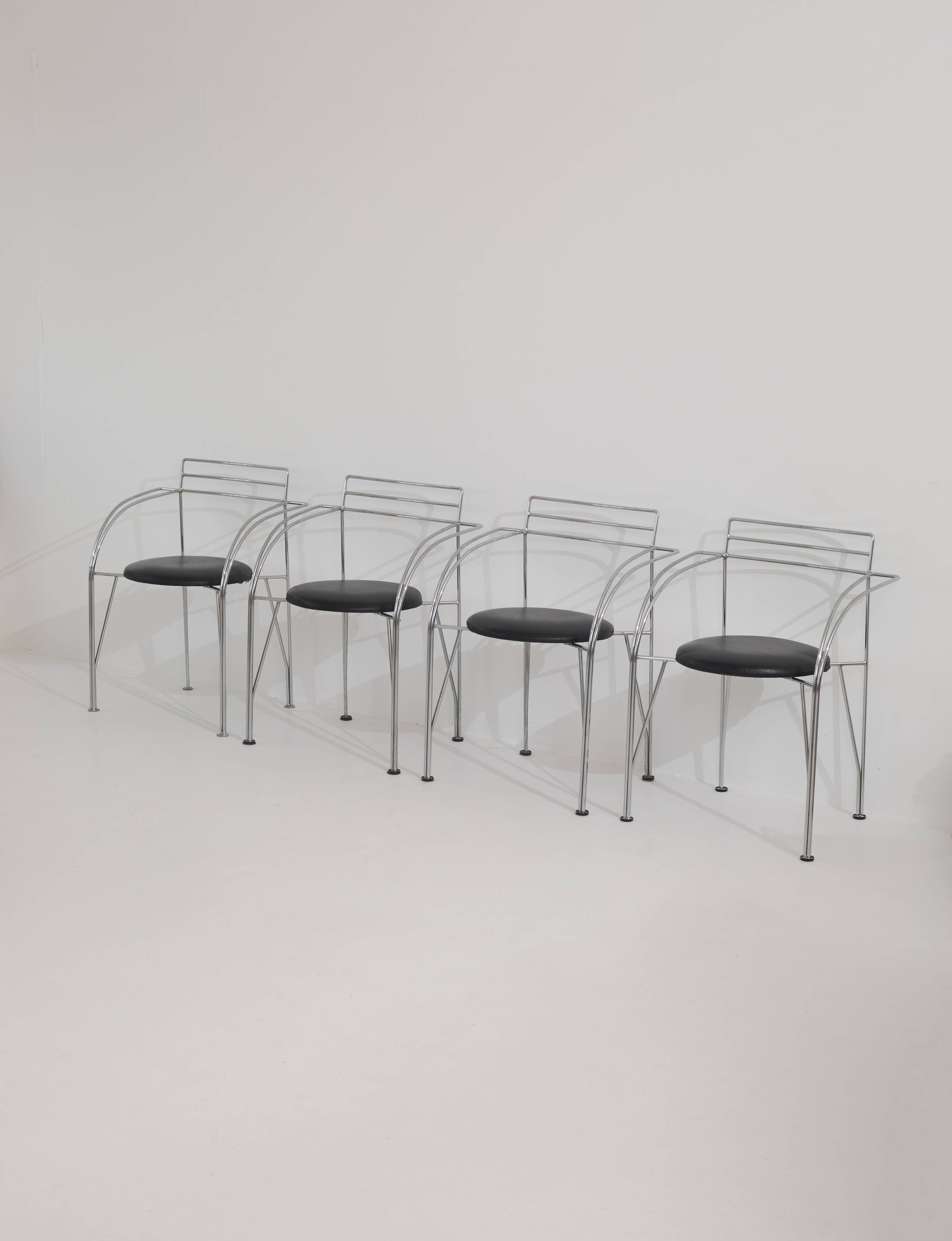 4 Silver Moon Chairs / Armchairs by Pascal Mourgue for Fermob 1980