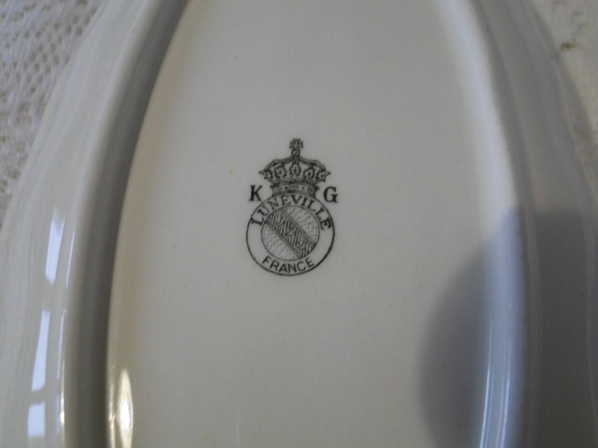 KG Luneville flowered earthenware dish