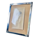 Art deco silver colored  metal frame  20.5  cm x 15.5 cm convex glass