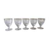 Lot of 5 former crystal wine glasses