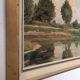 Vintage Original River Landscape Oil Painting: Framed Countryside Art
