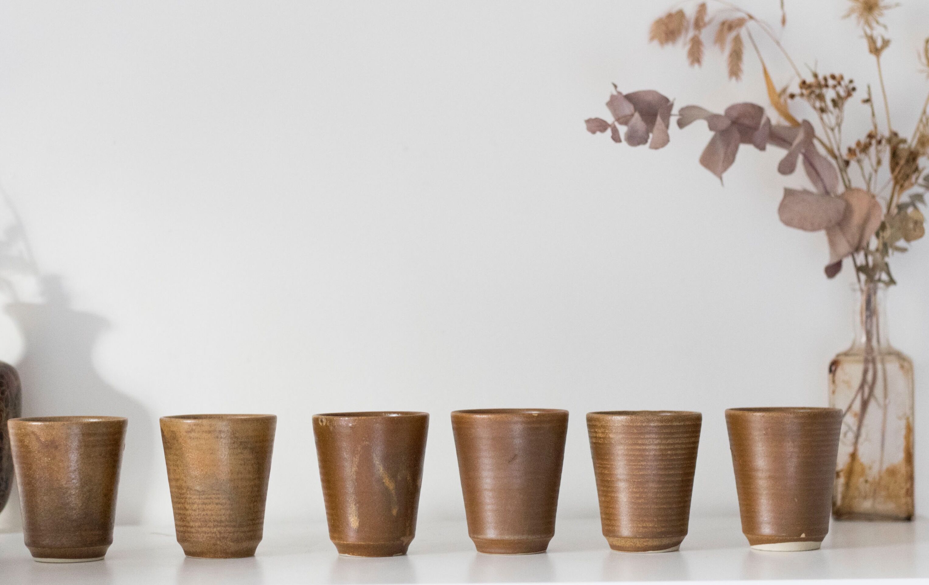Lot de 6 verres en grès Digoin
