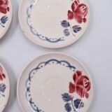 6 cups and under coffee cups Digoin Sarreguemines décor Cannes