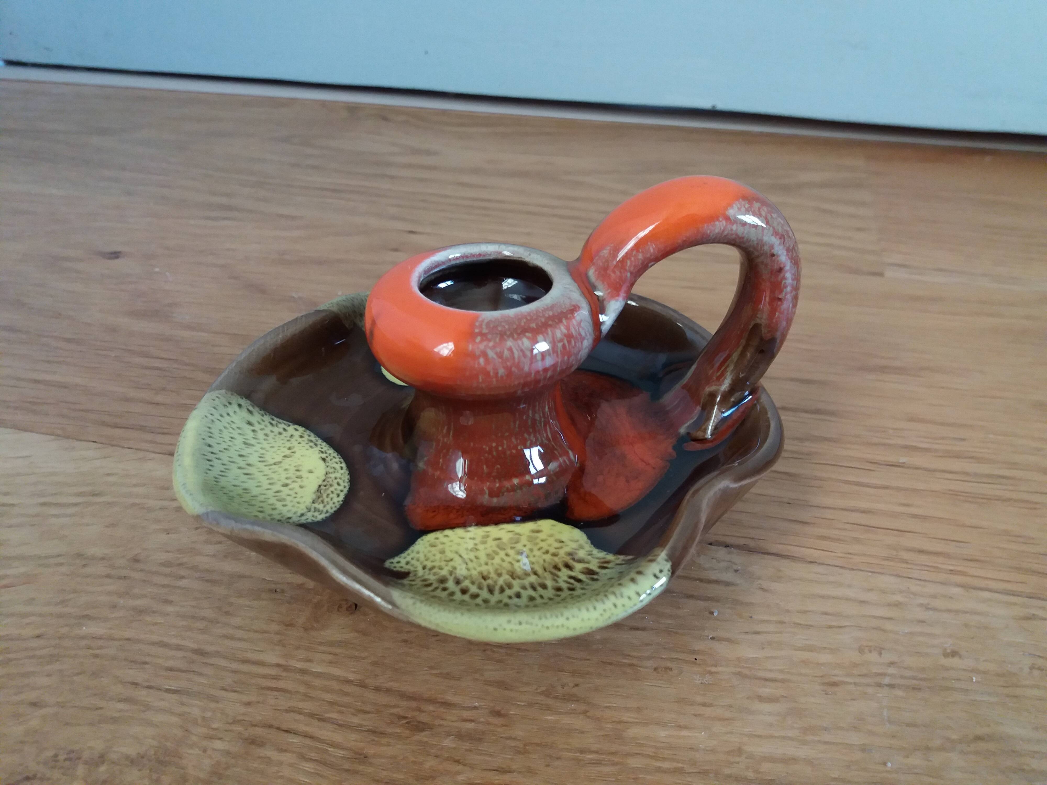 Bougeoir céramique flammée Vallauris