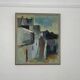 Original Swedish mid-century oil on canvas – “City” by Gustaf Höglund – vintage & framed – 80 × 70 cm