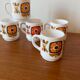 5 coffee cups Mobil 1972 designer Jean-Charles Meunier Editor Arcopal
