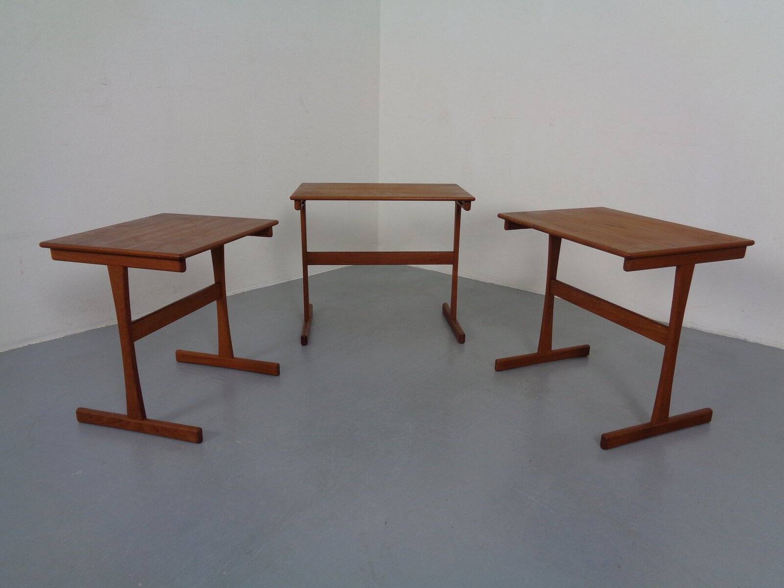 Danish Teak Nesting Tables, 1960s, Set of 3