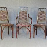 2 chaises et 1 fauteuil Secession Viennoise, 1910-1914