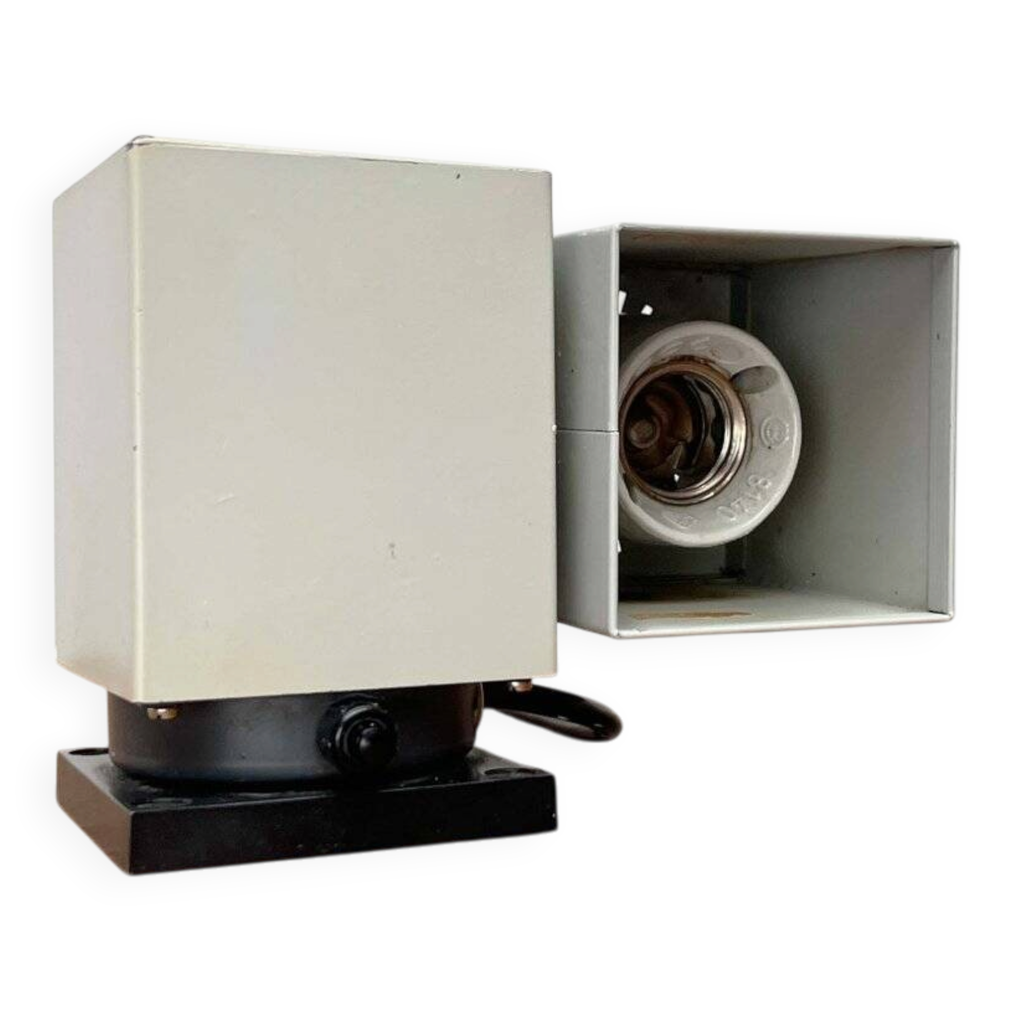 Mid-century minimalist cube wall table lamp 6015 by Kaiser, 1960