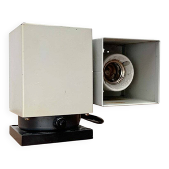 Mid-century minimalist cube wall table lamp 6015 by Kaiser, 1960