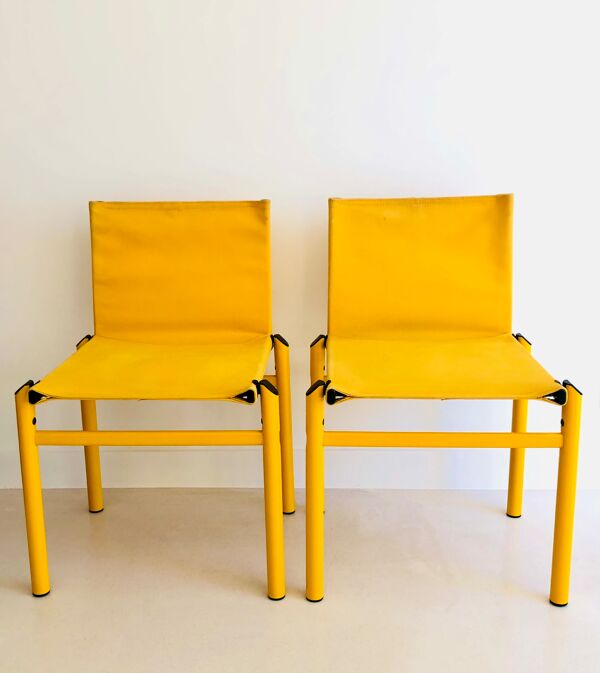 Chaises ''Mastro'' par Afra et Tobia Scarpa pour Molteni, Italie années 80