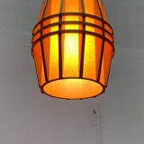 Mid-Century Wooden Cocoon Pendant Lamp