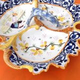 Table servant trifeuille fawn polychrome HB Quimper