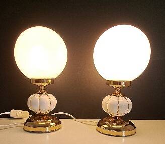 Pair of bedside lamps
