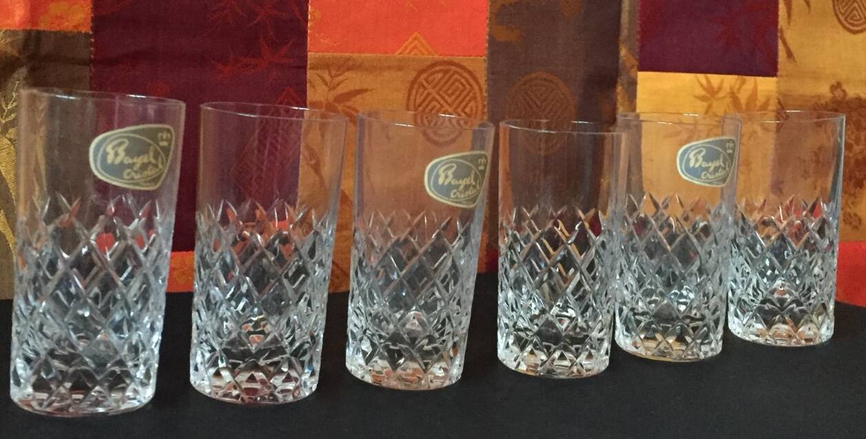 Set of 6 crystal liquor glasses - Bayel