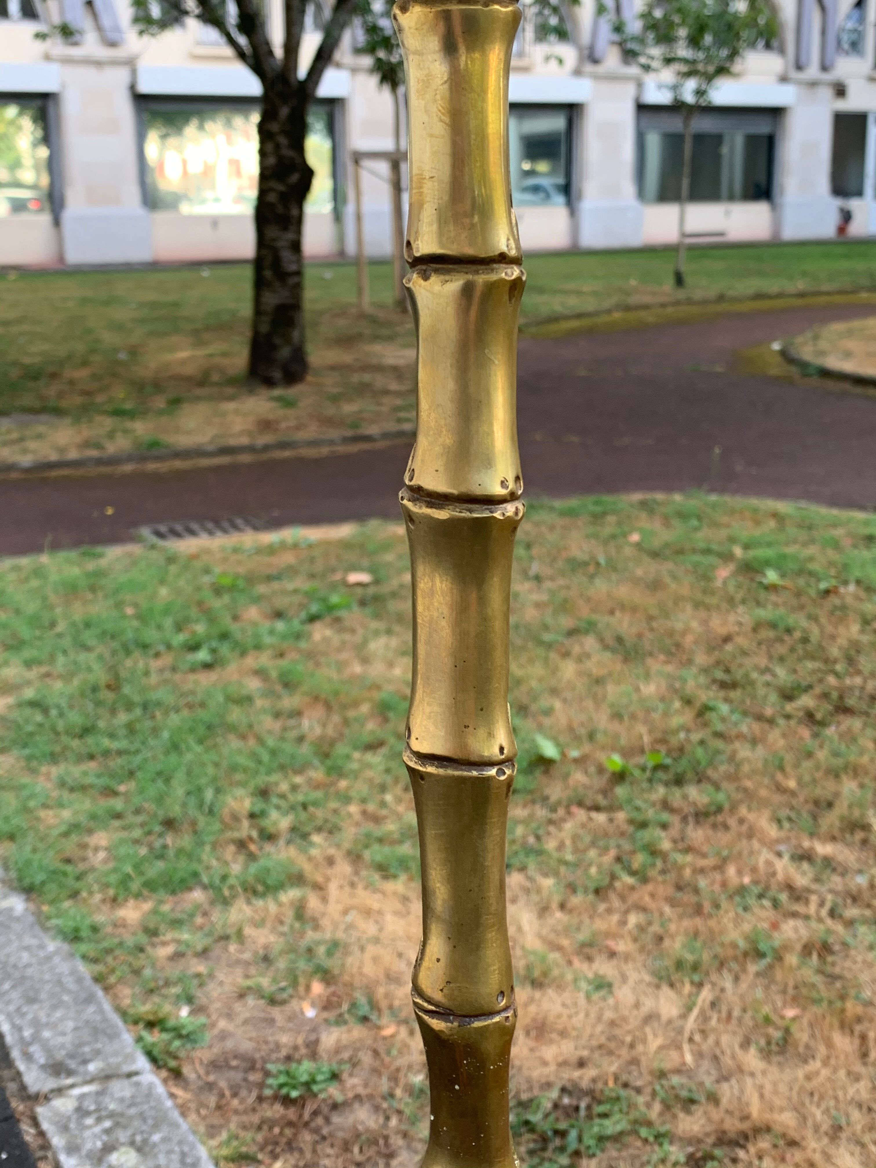 Bamboo bronze  lamp 1950