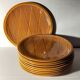 Ten plates in Salins slip with braided patterns 50s
