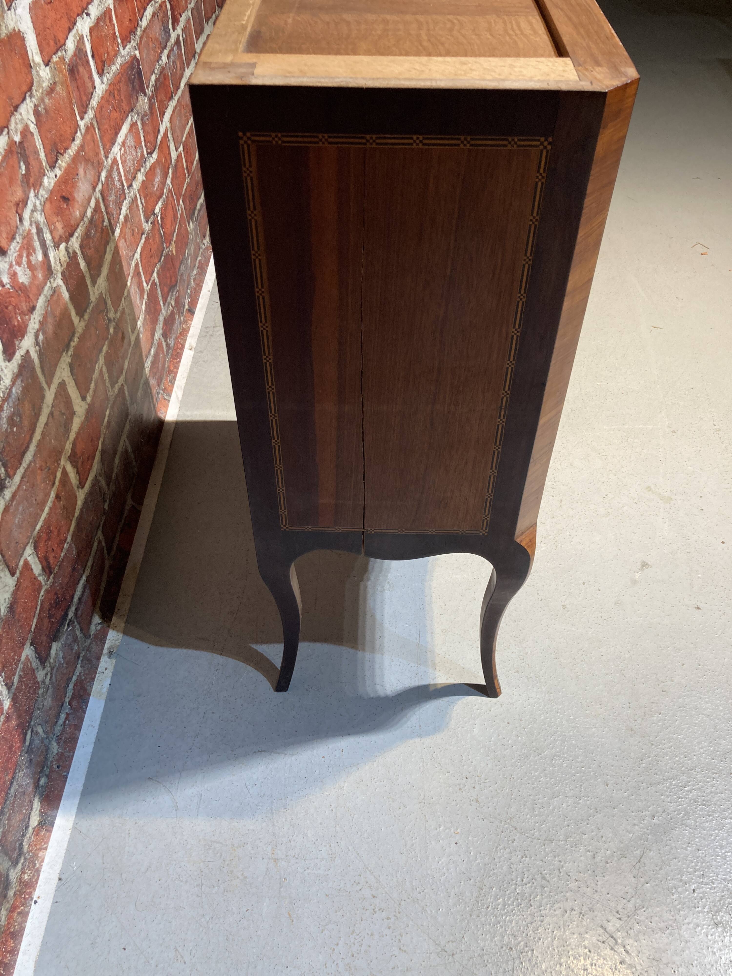 Louis XVI style chest of drawers with pink marble top