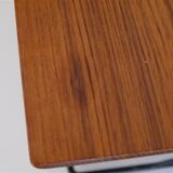 Pair of hanging bedside tables in teak and metal, 1960