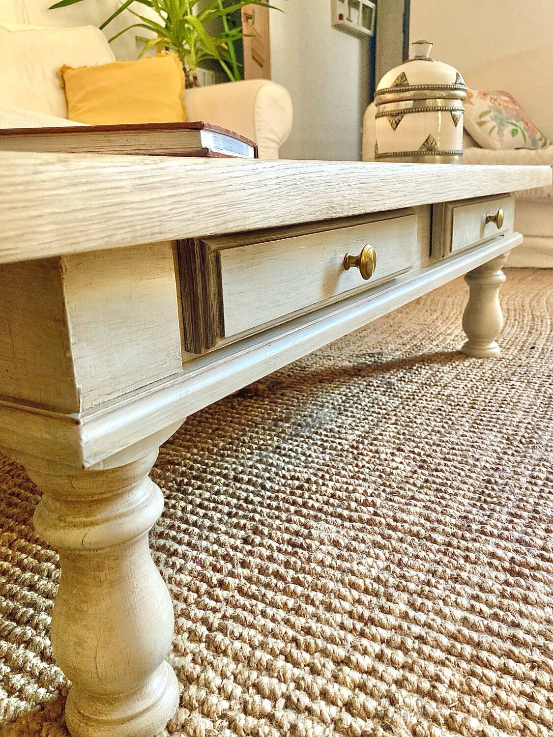 Solid wood coffee table